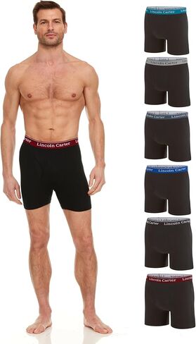 Mens Cotton Stretch Boxer Briefs, Fly or No Fly - Breathable Anti Chafing Tagless, Underwear for Men Multipack in Kuwait