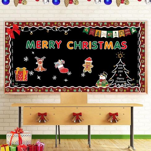 STARLIBOO 60 Feet Bulletin Board Borders, Holographic Scalloped Rolled Border Trim for School, Classroom & Offices in Kuwait