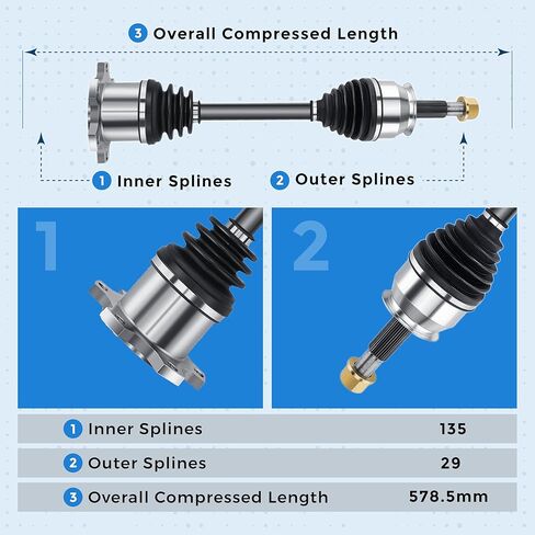 Front Left or Right Side CV Axle Shaft Assembly for 2004-2015 Nissan Armada Nissan Titan for 2004-2010 Infiniti QX56 4X4 4WD in Saudi Arabia