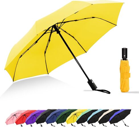 Windproof Travel Umbrella Sturdy Fiberglass Frame Compact Umbrella Auto Open Close Portable UV Protection. in Saudi Arabia