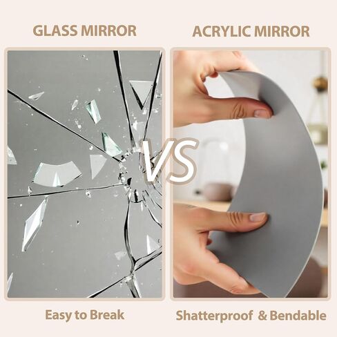 Pack of 2 Fogless Shower Mirror 6x8 Inch - Acrylic Shaving Mirror for Bathroom - Durable & Lightweight with 2 Strong Hooks for Easy Hanging - Shatterproof Design for Fog-Free Shaving and Grooming in Saudi Arabia