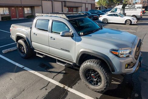 Fits All 2016-2023 Toyota Tacoma Double Cab Models | EOS Visors in-Channel Style Smoke Tinted Side Vents Window Deflectors Rain Guards in Saudi Arabia