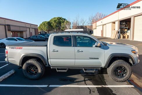 Fits All 2016-2023 Toyota Tacoma Double Cab Models | EOS Visors in-Channel Style Smoke Tinted Side Vents Window Deflectors Rain Guards in Saudi Arabia