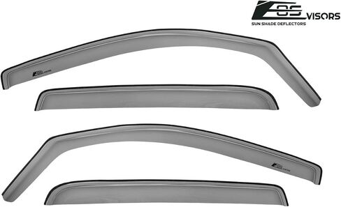 Fits All 2016-2023 Toyota Tacoma Double Cab Models | EOS Visors in-Channel Style Smoke Tinted Side Vents Window Deflectors Rain Guards in Saudi Arabia