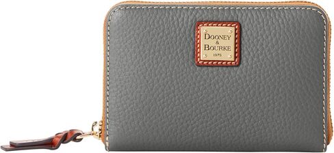 Dooney & Bourke Wallet, Pebble Grain Medium Zip Around Wallet - Black in Kuwait