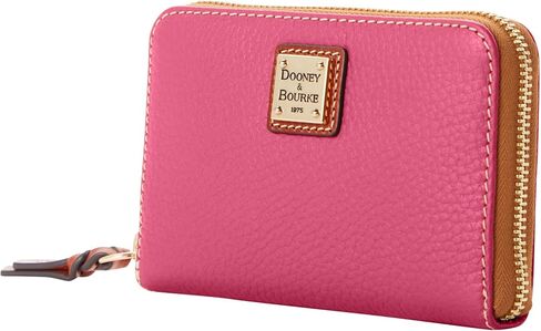 Dooney & Bourke Wallet, Pebble Grain Medium Zip Around Wallet - Black in Kuwait