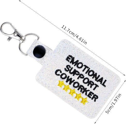 2 Pcs Emotional Support Coworker Keychain - Funny Office Gift for Work Bestie, Stress Relief Colleague Present Retirement Birthday Farewell Gift for Women & Men in Saudi Arabia