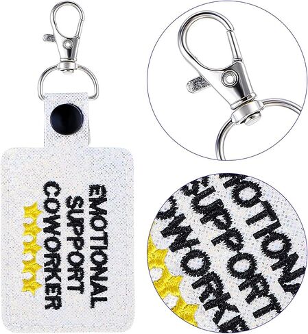2 Pcs Emotional Support Coworker Keychain - Funny Office Gift for Work Bestie, Stress Relief Colleague Present Retirement Birthday Farewell Gift for Women & Men in Saudi Arabia