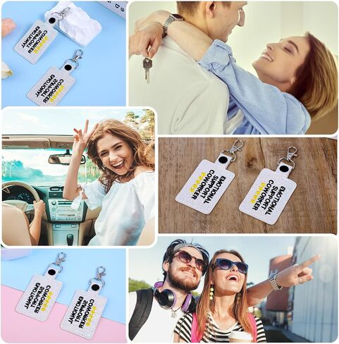 2 Pcs Emotional Support Coworker Keychain - Funny Office Gift for Work Bestie, Stress Relief Colleague Present Retirement Birthday Farewell Gift for Women & Men in Saudi Arabia