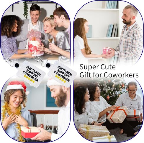 2 Pcs Emotional Support Coworker Keychain - Funny Office Gift for Work Bestie, Stress Relief Colleague Present Retirement Birthday Farewell Gift for Women & Men in Saudi Arabia