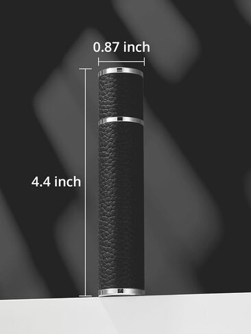 10ML Genuine Leather Atomizer Sprayer for Perfume - Portable Mini Cologne Sprayer for Woman Man - Perfume Travel Refillable Bottle,Travel Essential Fragrance Spray Bottle (Black) in Saudi Arabia