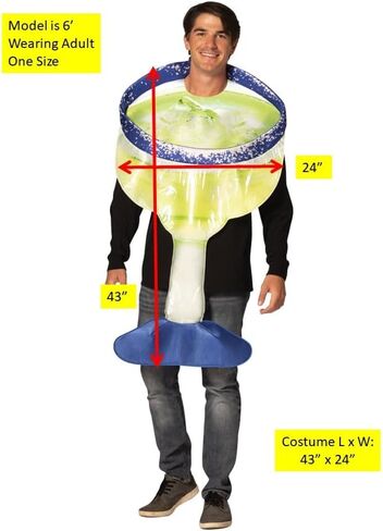Rasta Imposta Halloween Costumes, Margarita Glass Costume, Women and Men, Adult One Size in Saudi Arabia