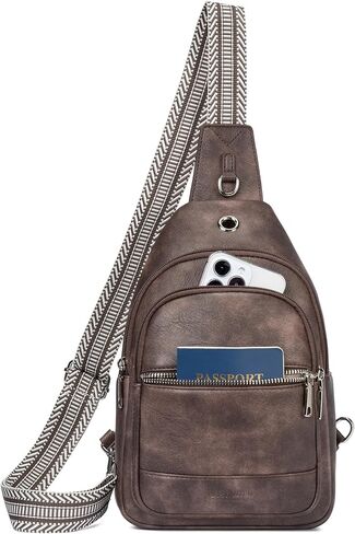BOSTANTEN 7L Sling Bag For Women CrossBody Bags Large Cross Body Purse Vegan Leather Sling Backpack for Travel Essentials in Saudi Arabia