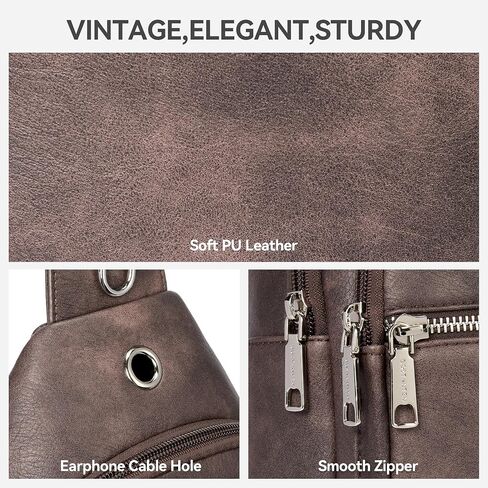 BOSTANTEN 7L Sling Bag For Women CrossBody Bags Large Cross Body Purse Vegan Leather Sling Backpack for Travel Essentials in Saudi Arabia