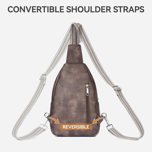 BOSTANTEN 7L Sling Bag For Women CrossBody Bags Large Cross Body Purse Vegan Leather Sling Backpack for Travel Essentials in Saudi Arabia