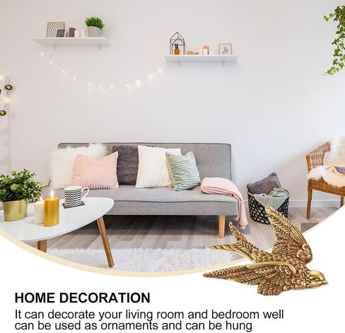 DOITOOL Bird Wall Art Swallow Wall Sculptures: Resin Birds Figurines Vintage Hanging Bird Ornament 3D Flying Birds Decoration Swallow Hanging Ornament for Home Living Room Garden Decor in Saudi Arabia