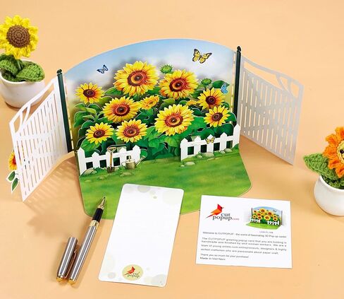 CUTPOPUP Hummingbird Birthday Card Pop Up, Mothers Day, 3D Popup Greeting Card, Birthday Card for Women (Hummingbird Sunflower) in Saudi Arabia