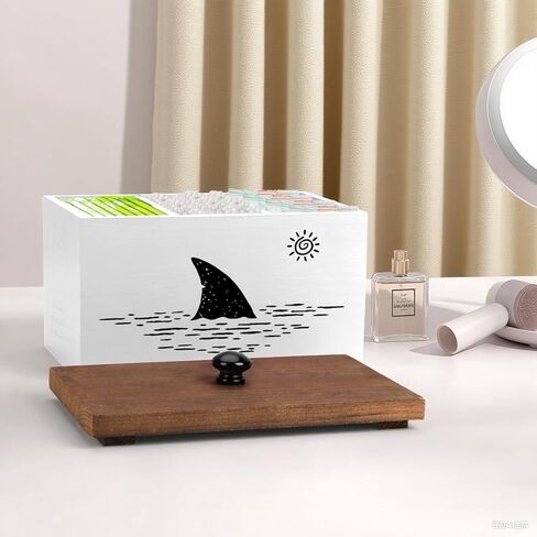 Tampon Holder for Bathroom,White Feminine Product Organizer,Girl Stuff Box for Bathroom,Pad and Tampon Organizer for Bathroom,Pad Holder for Bathroom,Shark Week Bathroom Organizer,Bathroom Accessories in Kuwait