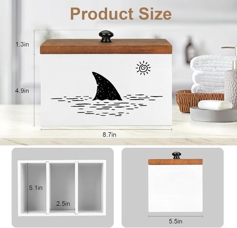 Tampon Holder for Bathroom,White Feminine Product Organizer,Girl Stuff Box for Bathroom,Pad and Tampon Organizer for Bathroom,Pad Holder for Bathroom,Shark Week Bathroom Organizer,Bathroom Accessories in Kuwait