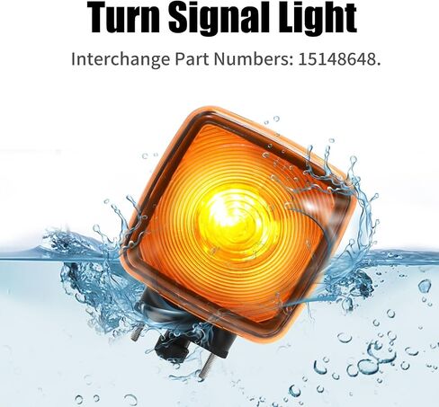 15148648 Turn Signal Light Fenders Turn Signal Yellow Lens Marker Light Truck Replacement for Chevrolet Kodiak Replacement for GMC Topkick in Saudi Arabia