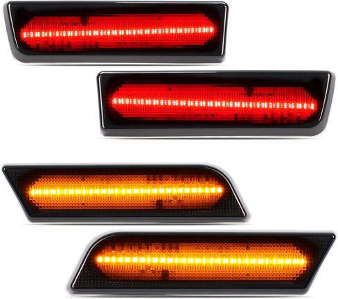 مصباح علامة جانبي LED أمامي من HECASA متوافق مع بديل 2010-2013 Ford Transit Connect لـ 9T1Z15A201B 9T1Z15A201C عدسة دخان أمامية كهرمان - قطعتان in Saudi Arabia