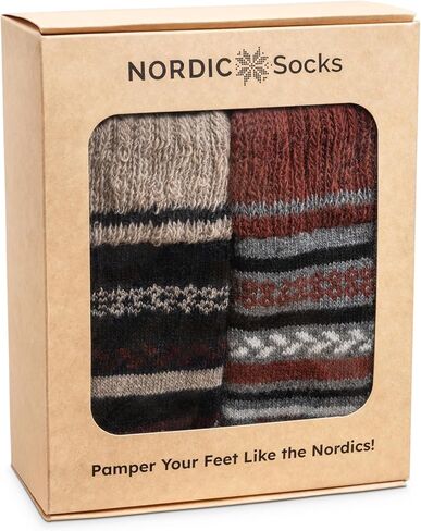 جوارب NORDIC، زوجان، جوارب طويلة للركبة من صوف ميرينو للرجال والنساء، جوارب شتوية، ارتفاع مريح للركبة in Kuwait