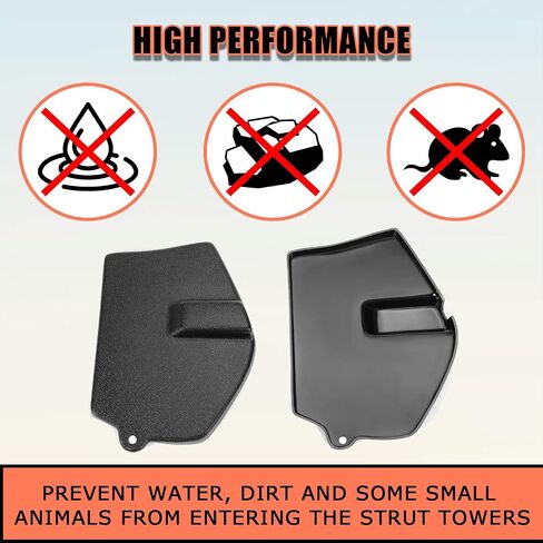 KUAFU Front Strut/Shock Tower Covers Compatible with 2020-2022 Chevrolet Corvette C8 Front Shock Absorbing Tower Cover with Mag Ride ABS Plastic in Saudi Arabia