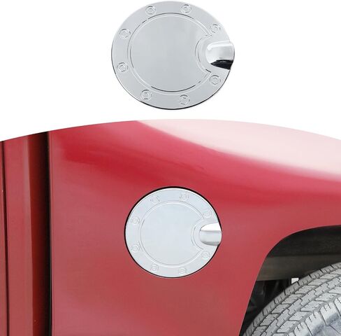 for Silverado Gas Cap Tank Door Cover Fit for Chevy Silverado GMC Sierra 2014-2018 Chrome Exterior Accessories in Saudi Arabia