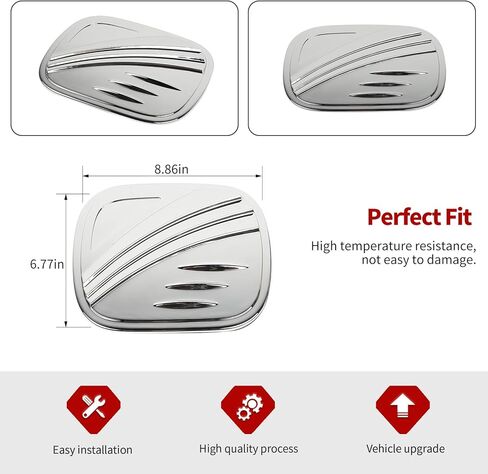 Fuel Tank Cap Gas Cover Trim Fit for Dodge Ram 2018-2024 (Chrome) in Saudi Arabia