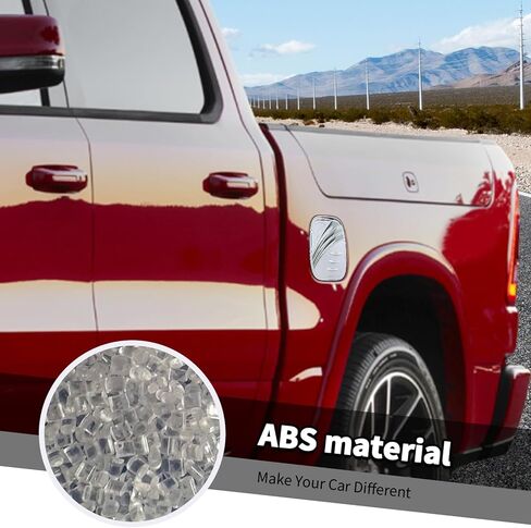 Fuel Tank Cap Gas Cover Trim Fit for Dodge Ram 2018-2024 (Chrome) in Saudi Arabia