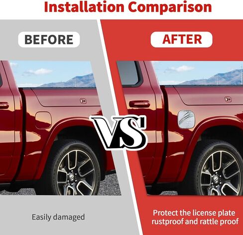 Fuel Tank Cap Gas Cover Trim Fit for Dodge Ram 2018-2024 (Chrome) in Saudi Arabia