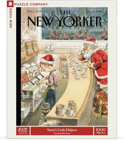 New York Puzzle Company - New Yorker Santa's Little Helpers - 1000 Piece Jigsaw Puzzle for Family Game Nights by John Cuneo in Kuwait
