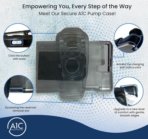 A1C 360 Rotating Pump Case for Tandem Tslim, t:Slim X2, t:Slim G4 - Insulin Pump Holder (Yellow) in Saudi Arabia
