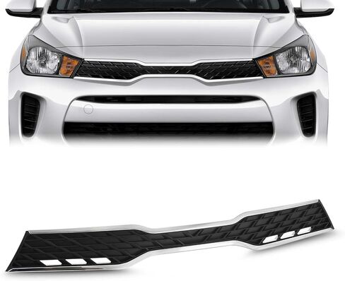 Front Honeycomb Bumper Grille Grill Compatible with Compatible with 2018-2020 Kia Rio Replacement for 86350H9000 KI1200202 in Saudi Arabia