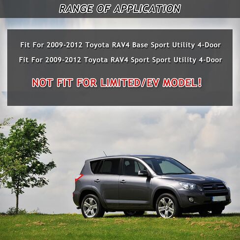 مجموعة شبكة المصد الأمامي متوافقة مع 2009-2012 Toyota RAV4 Base/Sport Model أسود مع تقليم الكروم ABS إدراج استبدال الشواية TO1200315/531010R010 in Kuwait
