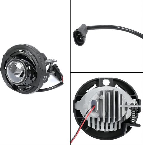 KUAFU LED Fog Light Kit Compatible with 2015-2023 Dodge Charger SRT Hellcat Replacement for 68280429AA 68280428AA 68228884AC Fog Lamp Set w/Bezel Wires Harness in Saudi Arabia