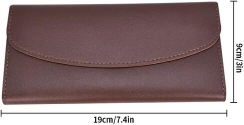 محفظة نحيفة للنساء، حامل بطاقات ائتمان رفيع للغاية ثنائي الطي ومزود بتقنية RFID، محفظة طويلة أنيقة هدية لعيد الشكر في عيد الأم (لون مشمش) in Kuwait