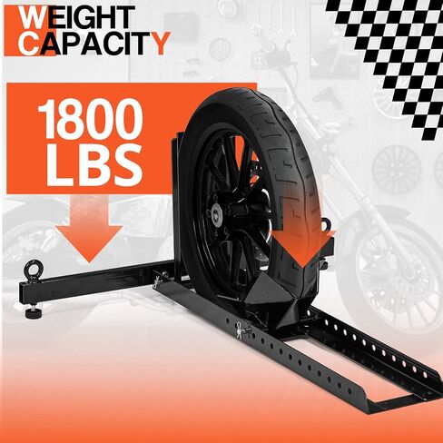 Motorcycle Wheel Chock,Motorcycle Wheel Chock Stand Upright 1800 lbs Capacity,Adjustable Heavy Duty Motorcycle Front Tire Stand Chock in Saudi Arabia