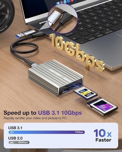 CF Express Type B Card Reader RIITOP USB C to CFexpress Type-B Memory Card Adapter up to 10Gbps in Kuwait