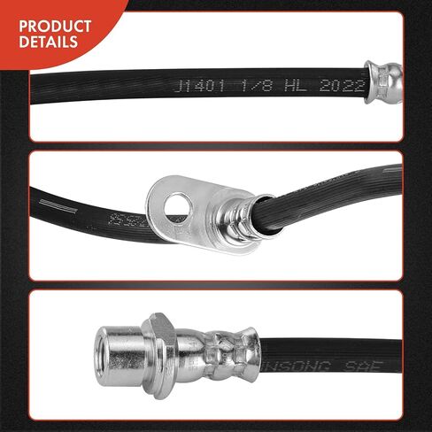 A-Premium Front Driver Brake Hydraulic Hose Compatible with Select Toyota Models - Corolla 2003-2008, Prius 2004-2009 - Replace# 88971249 in Saudi Arabia