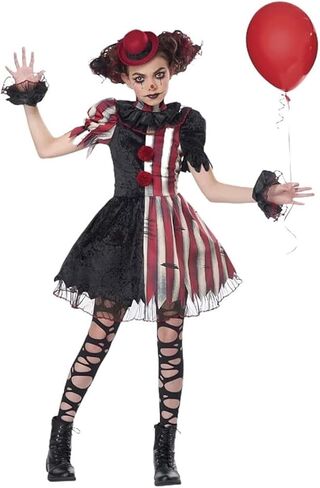 Spirit Halloween Twisted Clown Costume Girls Scary Carnival Dress Up Cosplay in Saudi Arabia