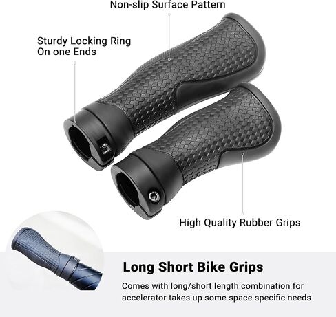 Bike Handlebar Grips, MTB Grips with Elastic Grainy Design Bike Grips, Slip Rubber Bike Handlebar Grips Bicycle Grips for BMX, Foldable Urban Bicycles, E-Bike, Scooter in Saudi Arabia