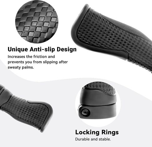 Bike Handlebar Grips, MTB Grips with Elastic Grainy Design Bike Grips, Slip Rubber Bike Handlebar Grips Bicycle Grips for BMX, Foldable Urban Bicycles, E-Bike, Scooter in Saudi Arabia