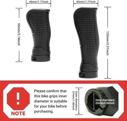 Bike Handlebar Grips, MTB Grips with Elastic Grainy Design Bike Grips, Slip Rubber Bike Handlebar Grips Bicycle Grips for BMX, Foldable Urban Bicycles, E-Bike, Scooter in Saudi Arabia