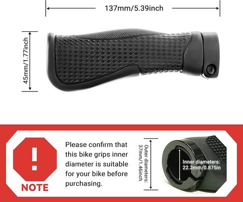 Bike Handlebar Grips, MTB Grips with Elastic Grainy Design Bike Grips, Slip Rubber Bike Handlebar Grips Bicycle Grips for BMX, Foldable Urban Bicycles, E-Bike, Scooter in Kuwait
