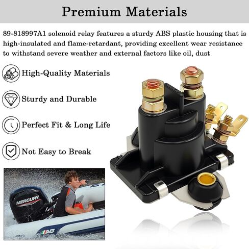35850-HM7-000 Starter Solenoid Relay, Compatible with Honda TRX90 TRX400 TRX450 TRX450ES TRX350 TRX500 TRX650 TRX680 FourTrax Foreman Rancher Rubicon Pioneer 700 Replace 35850-HN0-671 35850-HN7-003 in Saudi Arabia
