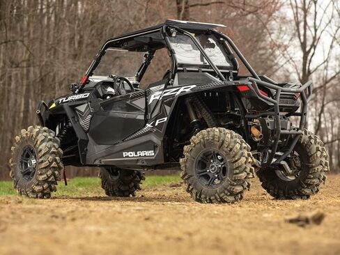SuperATV Rear Bumper for Polaris RZR XP 1000/XP 4 1000/High Lifter/XP 4 High Lifter/Trails and Rocks, Wrinkle Black, 1.75" Heavy-Duty Steel Tubing, Powder-Coating, See Fitment, USA Made in Saudi Arabia