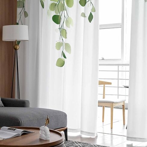 Turquoise Coastal Sheer Curtains 84 Inches Long 2 Panels Set for Living Room, Summer Beach Semi Sheer Curtains for Windows, Anchor Botanical Nautical Voile Window Treatments Privacy Curtain in Saudi Arabia