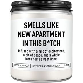 Funny Housewarming Candle, New Apartment Gifts, House Warming Gifts New Home for Men, Women, Couple, Family - First Apartment Essentials, 1st Apt. Must Haves - Closing Presents for Home Buyers in Saudi Arabia