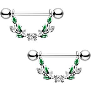 2pcs 14G Nipple Rings Flower Nipple Bars Surgial Steel 316L Nipple Piercing Jewelry Heart Nipple Barbell for Women in Kuwait